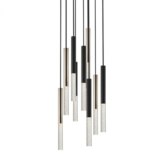 Lustra neagra/auriu design modern ONE 42 cm forma rotunda metal, 003064-021941 - Zumaline [2]