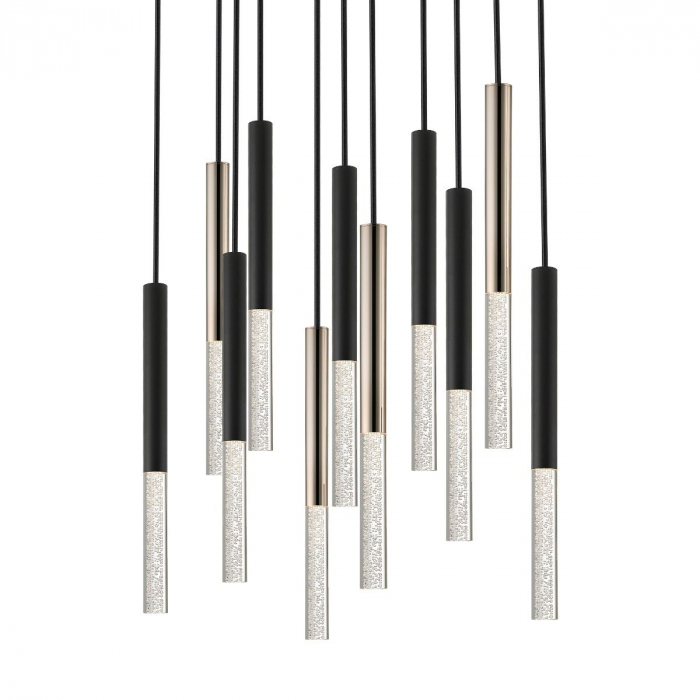 Lustra neagra/auriu design modern ONE forma dreptunghiulara metal, 003064-021942 - Zumaline [2]