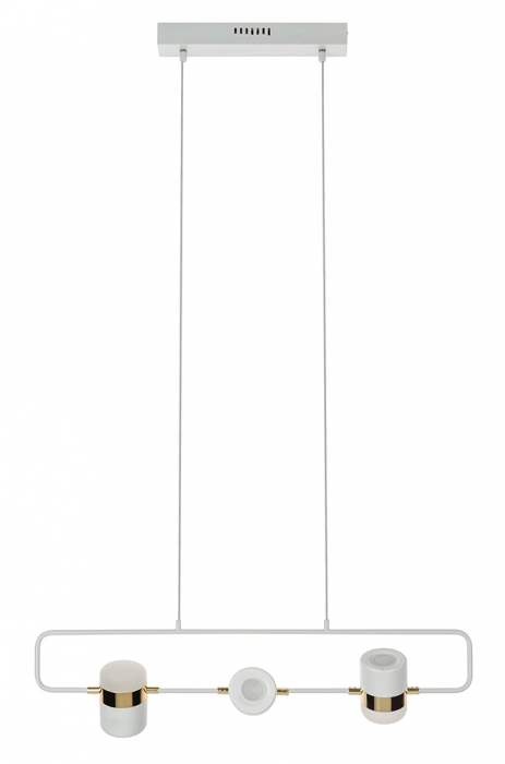 Lustra orizontala design modern Enoch 3 74 cm, auriu/alb, iluminare LED, XCP7598-3.WHITE - King [5]
