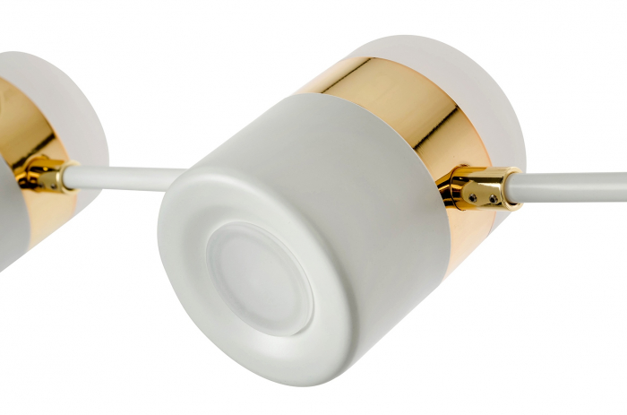 Lustra orizontala design modern Enoch 3 74 cm, auriu/alb, iluminare LED, XCP7598-3.WHITE - King [6]