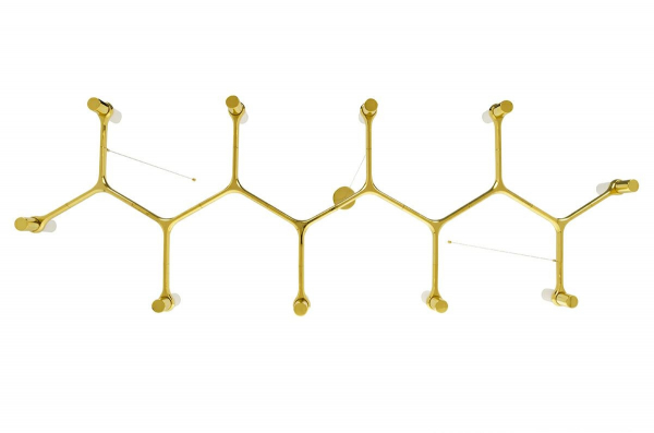 Lustra orizontala design modern Oskar Long 175 cm, crom/auriu, DW-d1005-10C.GOLD - King [2]