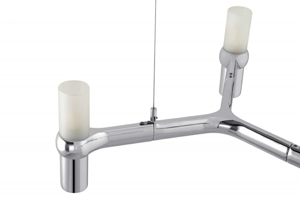 Lustra orizontala design modern Oskar Long 175 cm, crom/auriu, DW-d1005-10C.GOLD - King [8]