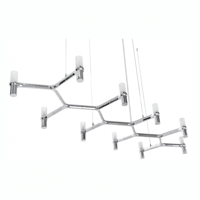 Lustra orizontala design modern Oskar Long 175 cm, crom/auriu, DW-d1005-10C.GOLD - King [11]