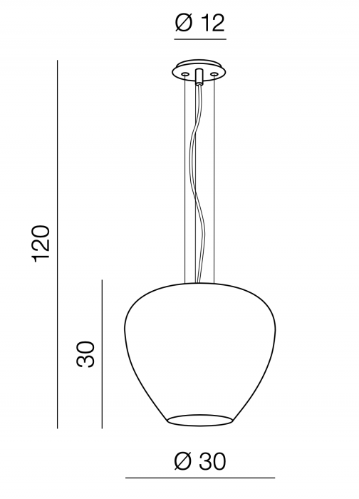 Lustra pe cablu moderna Nadav sticla alba/fumurie, aurie, 30/40 cm, AZ 3180 - Azzardo [4]