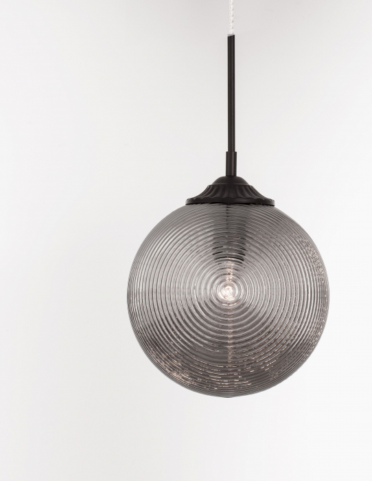 Lustra pe fir rotunda Paz Ø25 cm sticla alba/galbena/fumurie, design retro, 9191212 - Novaluce [11]