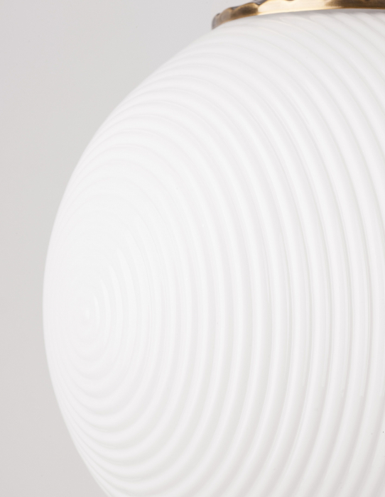 Lustra pe fir rotunda Paz Ø25 cm sticla alba/galbena/fumurie, design retro, 9191212 - Novaluce [5]