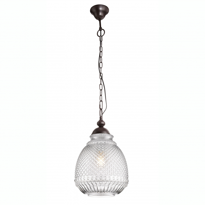 Lustra pe lant stil vintage Broen Ø27 cm sticla transparenta/fumurie/galbena forme geometrice, metal, 8381443 - Novaluce [5]