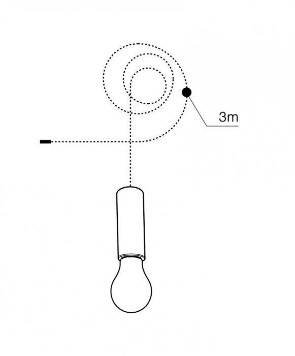 Lustra pendul 10 becuri E27 fir lung prindere tavan Erika neagra/aurie/alba, design modern industial, AZ 3460+3455+3554 - Azzardo [7]