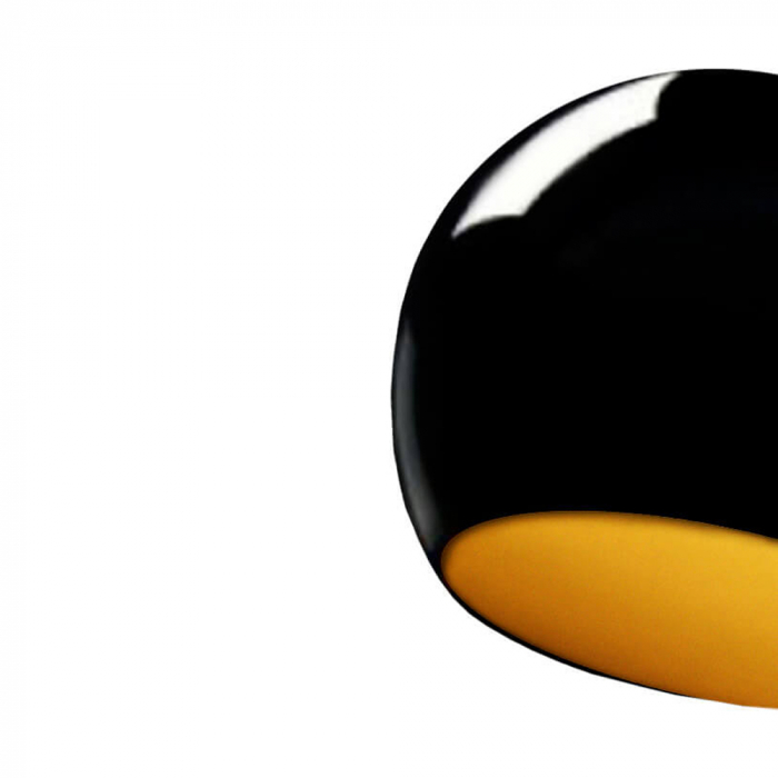 Lustra pendul 7 globuri metal negru lucios/auriu - crom/alb Clopas 45 Ø cm, design modern, AZ 1032 - Azzardo [3]