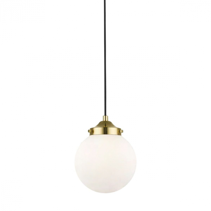 Lustra pendul alb/auriu RIANO, inaltime reglabila, metal/sticla, 003064-011454 - Zumaline [2]