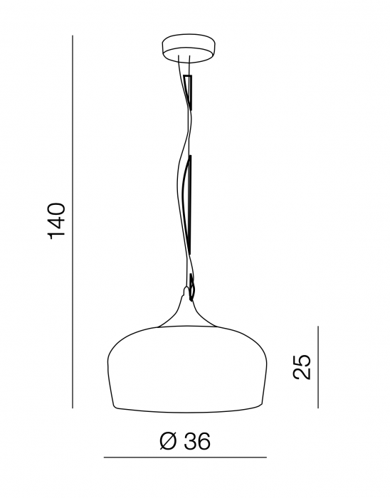Lustra pendul alba/neagra cu detaliu lemn Dorota Ø 36 cm, design modern, AZ 1331 - Azzardo [3]
