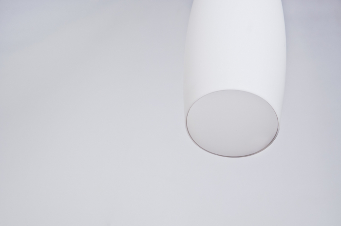 Lustra pendul alba Slim 45 cm, sticla/detalii metal crom, design modern, AZ 0120 - Azzardo [5]