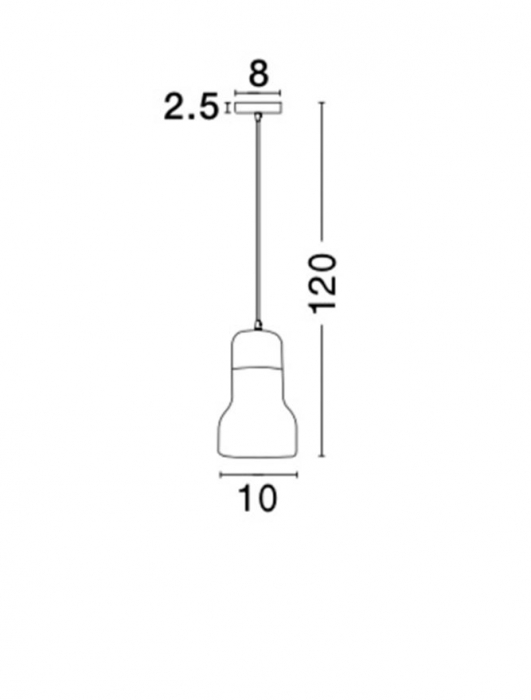 Lustra pendul beton gri Hachi Ø 10 cm, inaltime reglabila, 9162463 - Novaluce [3]