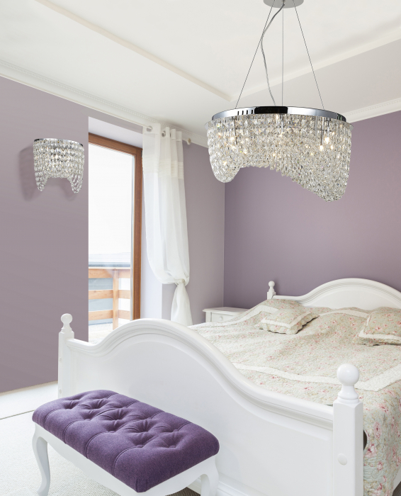 Lustra pendul/candelabru cu cristale Rose 53x53 cm, forma asimetrica, design modern elegant, AZ 1284 - Azzardo [3]