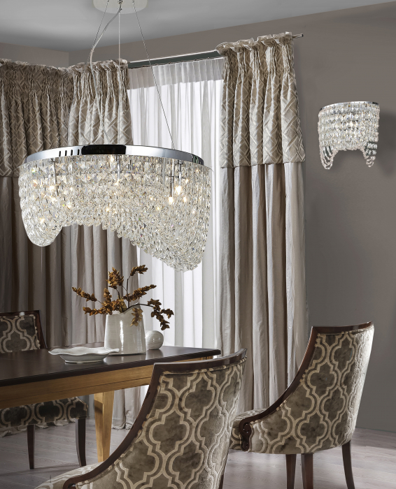 Lustra pendul/candelabru cu cristale Rose 53x53 cm, forma asimetrica, design modern elegant, AZ 1284 - Azzardo [2]