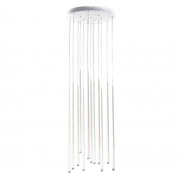 Lustra pendul Cenk 45x75 cm 12 becuri, metal, negru/crom/auriu/alb, iluminare LED, AZ 3420 - Azzardo [3]