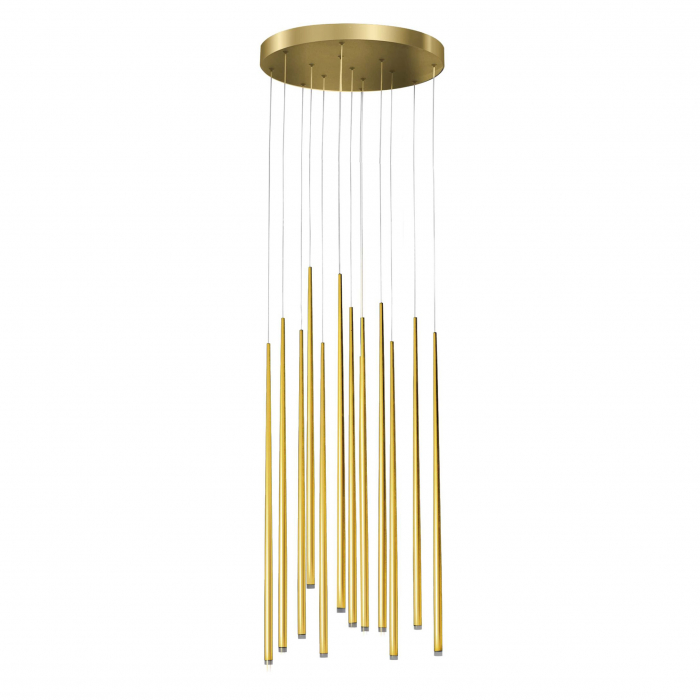 Lustra pendul Cenk 45x75 cm 12 becuri, metal, negru/crom/auriu/alb, iluminare LED, AZ 3420 - Azzardo [1]