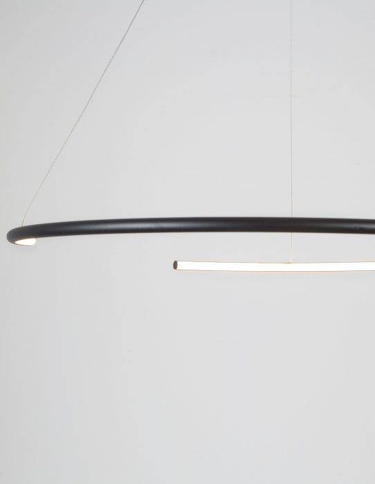 Lustra pendul cerc LED alba/neagra Vilma Ø30 cm, stil minimalist, 9010023 - Novaluce [5]