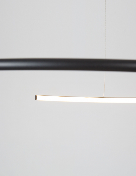 Lustra pendul cerc LED alba/neagra Vilma Ø30 cm, stil minimalist, 9010023 - Novaluce [4]