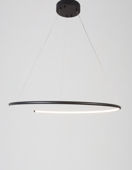 Lustra pendul cerc LED alba/neagra Vilma Ø30 cm, stil minimalist, 9010023 - Novaluce [2]