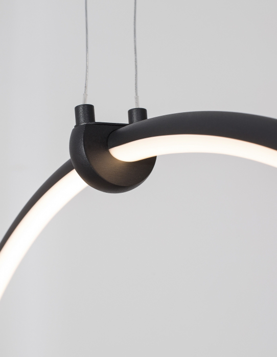Lustra pendul cerc negru Nikom Ø68 cm iluminare LED dimabila, design minimalist, 9820591 - Novaluce [5]