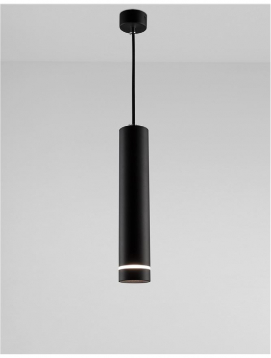 Lustra pendul cilindric negru/alb Lanto, metal, inaltime reglabila, 9387004 - Novaluce [16]