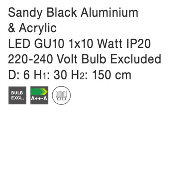 Lustra pendul cilindric negru/alb Lanto, metal, inaltime reglabila, 9387004 - Novaluce [20]