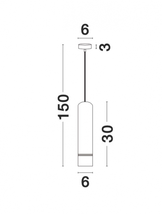 Lustra pendul cilindric negru/alb Lanto, metal, inaltime reglabila, 9387004 - Novaluce [13]
