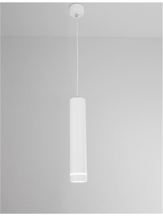 Lustra pendul cilindric negru/alb Lanto, metal, inaltime reglabila, 9387004 - Novaluce [4]