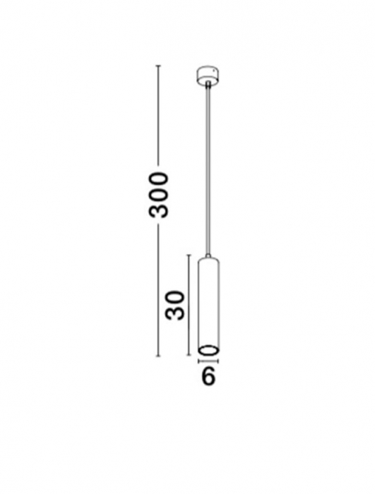 Lustra pendul cilindric negru/alb Toma, metal, inaltime reglabila, 834869 - Novaluce [2]