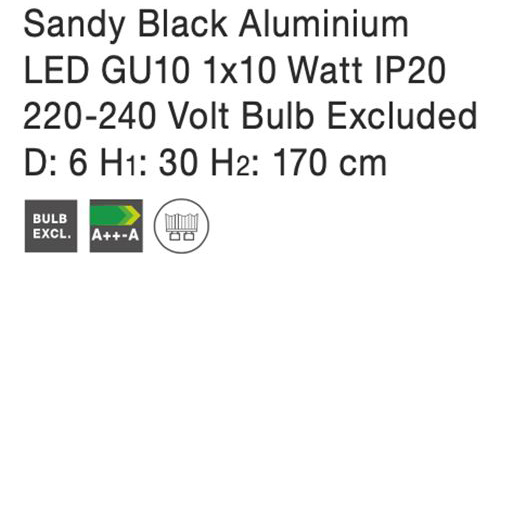 Lustra pendul cilindric negru/alb Toma, metal, inaltime reglabila, 834869 - Novaluce [7]