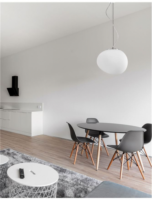 Lustra pendul din sticla alba Roder Ø 32/44 cm, inaltime reglabila, 4619601 - Novaluce [5]