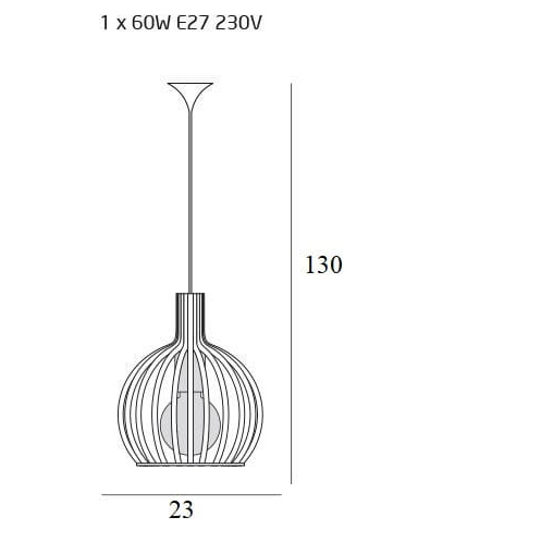Lustra pendul finisaj cupru Coline Ø 23 cm, metal, inaltime reglabila, P0182 - Maxlight [3]