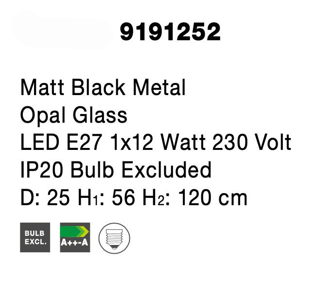 Lustra pendul glob alb cu auriu/negru Junia Ø20/25 cm, design modern, sticla/metal, 9191201 - Novaluce [19]