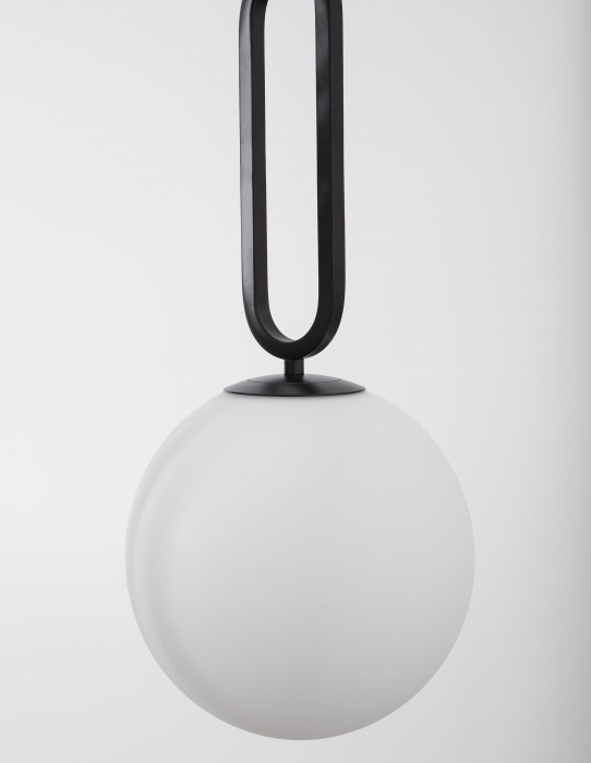 Lustra pendul glob alb cu auriu/negru Junia Ø20/25 cm, design modern, sticla/metal, 9191201 - Novaluce [11]