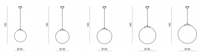 Lustra pendul glob alb sticla Pelayo stil minimalist, diverse dimensiuni, detalii metal crom, AZ 2516 - Azzardo [5]