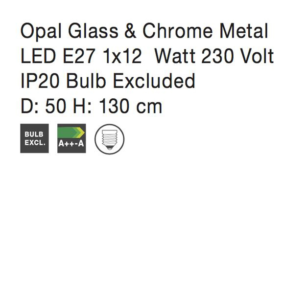 Lustra pendul glob de sticla alba Ebra Ø 30/40/50 cm, inaltime reglabila, 620422 - Novaluce [12]