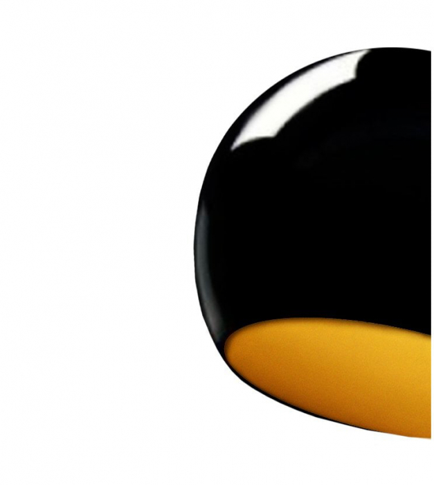 Lustra pendul glob metal negru lucios/auriu Clopas Ø 15, design modern, AZ 1033 - Azzardo [2]