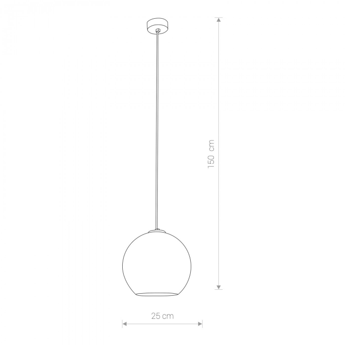 Lustra pendul glob sticla fumuriu/crom/cupru/auriu Mabel, inaltime fixa 150 cm, 9058 - Nowodworski [2]