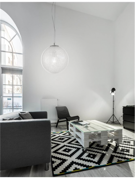 Lustra pendul glob sticla si interior acrilic Zavia, diverse dimensiuni, inaltime reglabila, 9361741 - Novaluce [8]