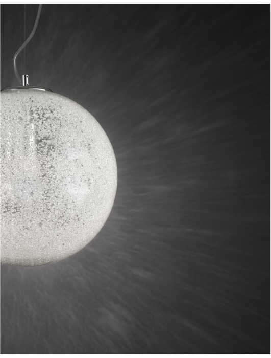 Lustra pendul glob sticla si interior acrilic Zavia, diverse dimensiuni, inaltime reglabila, 9361741 - Novaluce [4]
