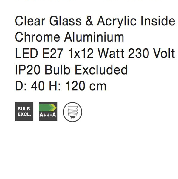 Lustra pendul glob sticla si interior acrilic Zavia, diverse dimensiuni, inaltime reglabila, 9361741 - Novaluce [3]