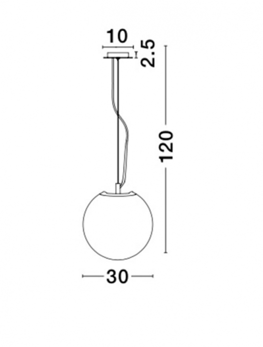 Lustra pendul glob sticla si interior acrilic Zavia, diverse dimensiuni, inaltime reglabila, 9361741 - Novaluce [14]