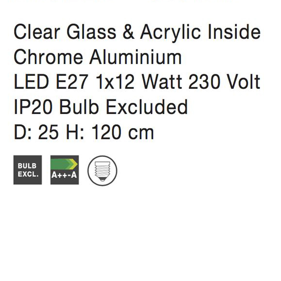 Lustra pendul glob sticla si interior acrilic Zavia, diverse dimensiuni, inaltime reglabila, 9361741 - Novaluce [11]