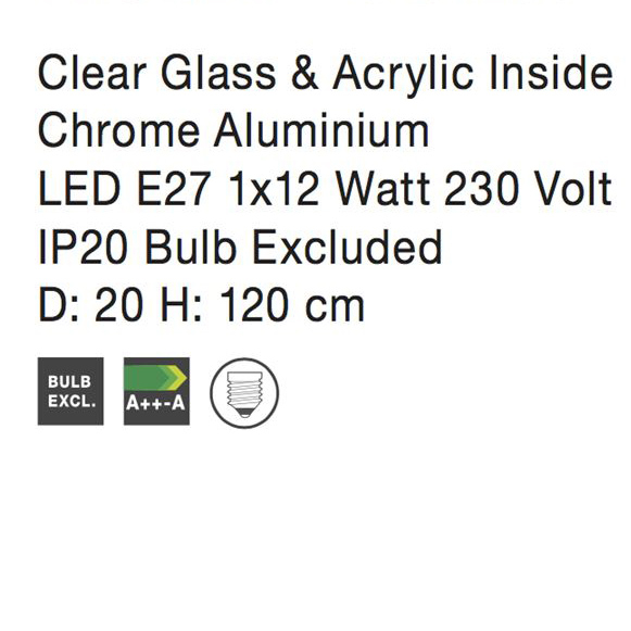 Lustra pendul glob sticla si interior acrilic Zavia, diverse dimensiuni, inaltime reglabila, 9361741 - Novaluce [7]