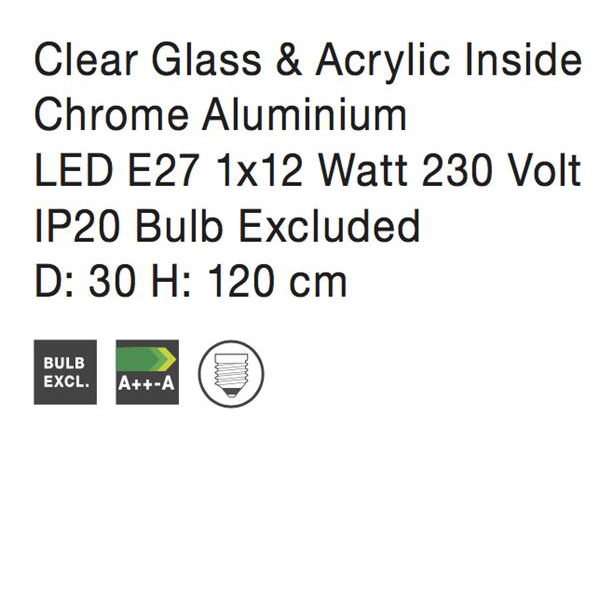 Lustra pendul glob sticla si interior acrilic Zavia, diverse dimensiuni, inaltime reglabila, 9361741 - Novaluce [15]