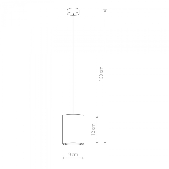 Lustra pendul gri inaltime reglabila, design Rahim, abajur cilindric beton, 9391 - Nowodworski [4]