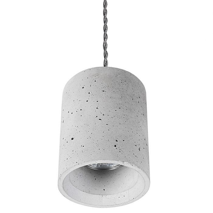 Lustra pendul gri inaltime reglabila, design Rahim, abajur cilindric beton, 9391 - Nowodworski [2]