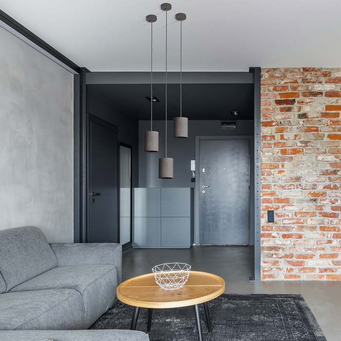 Lustra pendul gri inaltime reglabila, design Rahim, abajur cilindric beton, 9391 - Nowodworski [3]