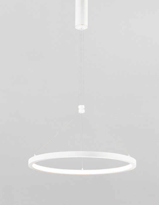 Lustra pendul LED dimabila Rayen 60 cm alba/neagra/aurie tip inel, design minimalist, 9172635 - Novaluce [9]